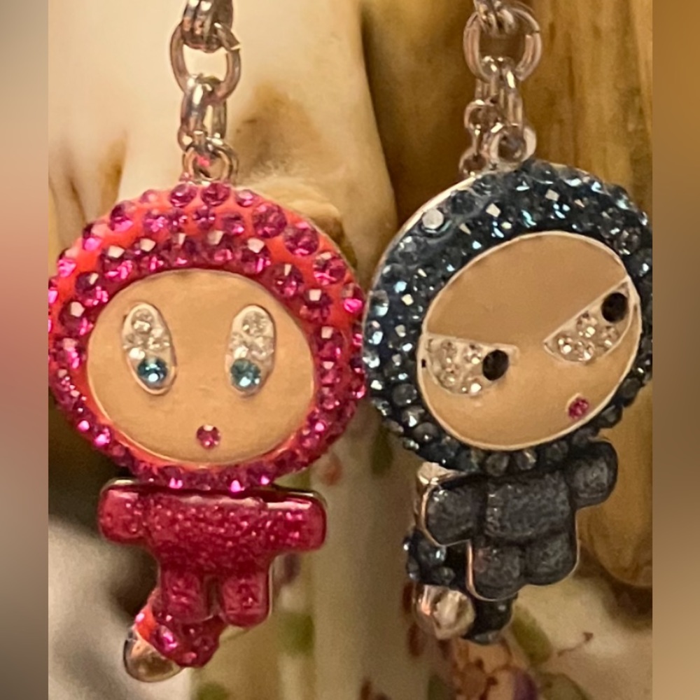 SWAROVSKI BOY and GIRL charm necklace - for anyone who has a son and a daughter-